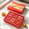 Caja de regalo de pastel de luna de 6 piezas/8 piezas, caja de embalaje portátil, caja de regalo para el Festival de Medio Otoño, caja corrugada de tres capas, caja de regalo de hotel, caja vacía para festividades