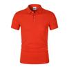 190g 40 Unidades Gelo Íon Cor Sólida Colarinho de Camisa Manga Curta Camisa Polo Logotipo Personalizado Estampado Uniforme de Classe Camisa Cultural Confortável