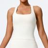 Sujetador Deportivo de Yoga Estilo Camiseta Xijia Europeo y Americano con Sensación de Piel Desnuda, Amigable con la Piel, Versátil para Correr, Fitness, Tirantes, Cintura Bx8520