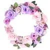 Diadema de Corona de Rosas Europeas Simuladas para Sesión de Fotos, Guirnalda para Fiesta Navideña, Guirnalda Simulada Estilo Bosque Nuevo