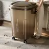 Cubo de basura de gran capacidad para cocina, Contenedor de almacenamiento estrecho de lujo, Alto valor estético para sala de estar y oficina, Papelera de almacenamiento para el hogar