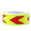 Pegatinas para Coche con Rejilla de Cristal Reflectante de Alto Brillo, Película Reflectante Negra y Amarilla de Flecha de Advertencia de Tráfico, Tiras Reflectantes Anticolisión, Fluorescente