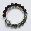 [Temperatura Residual de Madeira e Pedra] Pulseira de Cristal Natural Fantasma Verde Cristal Branco Feminina Mais Fácil de Combinar Pulseira de Presente Atacado
