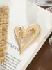Diseño Minimalista Francés Broche de Corazón Moda Creativa Aleación Brillante Pin de Solapa Accesorio para Traje Anti-Exposición