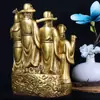 Yang Tong Ji Tazón para Acumular Riqueza Decoración del Hogar Manualidades Fabricante Mayorista Cobre Cinco Direcciones Tazón de la Fortuna