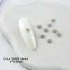 Acessórios Populares para Nail Art de Floco de Neve em Liga Metálica Dourada e Prateada, Decorações Tridimensionais de Floco de Neve Usáveis para Unhas Venda por Atacado