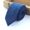 Nova Moda Cor Sólida Camurça Gravata Noivo Couro Gravata Masculina Cor Sólida Couro Macio Veludo Cotelê Gravata