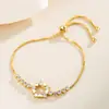 Estilo Coreano Celebridad de Internet Nuevo Estilo Temperamento Simple Diamante Amor Pulsera Moda Europea y Americana Creativo Diseño Simple Joyería de Mano para Mujeres