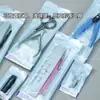 Bolsa de desinfección desechable para arte de uñas pinzas para cutícula cabeza de lijado tijeras para cortar uñas bolsa de almacenamiento para empaque de salón de uñas