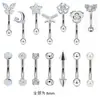 Tachas de Sobrancelha de Aço Inoxidável Mais Vendidas da Amazon, Tachas para Cartilagem da Orelha, Tachas de Sobrancelha com Zircônia Incrustada de Cobre, Joias de Piercing Finamente Esculpidas, Atacado do Fabricante