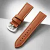 Pulseira de couro Crazy Horse de liberação rápida couro genuíno lisa Universal vendas diretas de fábrica com interruptor orelha crua borda cortada pulseira de relógio interna