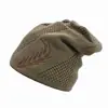 Novos Chapéus de Tricô Outono e Inverno para Homens e Mulheres, Chapéus de Lã Cor Lisa com Bordado de Espiga de Trigo, Proteção para Orelhas, Proteção contra Frio e Aquecimento, Chapéus de Tricô de Inverno
