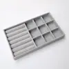 *Caja de joyería forro esponja almohadilla caja de pendientes joya de mano caja de almacenamiento de joyas interior de cajón rejilla de terciopelo