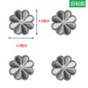 Parches Adhesivos de Tonos Grises Adhesivos Autoadhesivos para Chaqueta de Plumas Sin Costuras Flor Pequeño Tamaño Bordados Ropa Agujero Adhesivos Decorativos de Tela