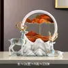 Adorno de Reloj de Arena Fluido con Ciervo Lujo Ligero Decoración para Hogar Sala de Estar Gabinete de Vino Gabinete de TV Escritorio de Oficina