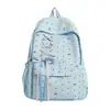 Mochila de lunares de alta calidad y estilo para niñas y estudiantes, con un lazo, gran capacidad y un diseño ligero, perfecta para la escuela y el uso diario