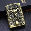 Isqueiro a querosene série relevo bronze Metal retrô estilo chinês letras de publicidade cross-border comércio exterior fábrica atacado