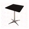 Mesa Cuadrada de Color Nogal para Uso Doméstico, Mesa de Comedor para Uso Comercial, Mesa de Comedor de Madera Maciza para Restaurantes, Mesa de Comedor de Pizarra para Restaurantes de Comida Rápida