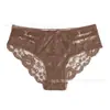 Calcinhas Femininas Semi-transparentes de Renda Europeia e Americana Atacado Personalizado, Pedidos Pequenos, Retorno Rápido, Cós Médio Sexy, Fundo 100% Algodão