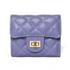 Billetera Pequeña Estilo Chanel para Mujer Aokaqi, Billetera Corta para Monedas, Billetera Sencilla de Cuero Acolchado, Portafolletos de Gran Capacidad, Portatarjetas