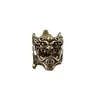 Broche de Latón Estilo Tibetano Pixiu Estilo Nacional Palo Dorado Separador Anillo Plateado Accesorios Culturales para Jugar Hechos a Mano DIY Venta al por Mayor