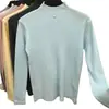 Suéter básico de punto de manga larga con cuello medio para mujer, nuevo estilo otoño/invierno, adelgazante y versátil, top de moda, talla única