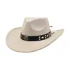 Sombrero de Exportación Americano al por Mayor en Stock Primavera y Otoño Corazón de Melocotón Sombrero de Vaquero Estilo Pareja Gamuza Suave Sombrero de Ala Ancha