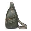 Bolsa de Peito Feminina Cross-border Trendy Grande Capacidade Nova Chegada Bolsa Crossbody Couro Macio All-match Fashionable Peito 2024 Bolsa de Ombro Casual