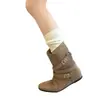 Botines estilo Western retro, nueva colección otoño/invierno 2026 para mujer, con tacón oculto para mayor altura, versátiles botas de cowboy de piel ante