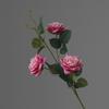 Taobao fornecimento atacado flor artificial flor falsa flor de seda 3 Cabeças rosa de canto loja de fotografia de casamento engenharia rosa cacheada