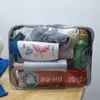 Set de Artículos de Tocador para Viaje, Cepillo de Dientes de Viaje, Champú, Gel de Ducha, Toalla, Neceser de Maquillaje, Regalo Portátil y Práctico