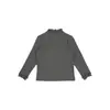 Ropa infantil Nuomi Wanzi, camiseta base de lunares de cuello semi-alto para niñas, camiseta de manga larga con volantes estilo bosque para niños, estilo otoño