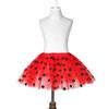 Falda Tutú Infantil con Estampado de Princesa, Falda de Malla de Tres Capas y Seis Paneles con Dobladillo Amplio Plisado