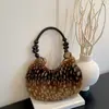 Bolso de axila retro de gran capacidad transfronterizo para mujer, nuevo y moderno y versátil de felpa para bolso de mano/hombro, principios de otoño 2026