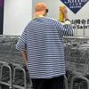 Camiseta Retro de Solapas a Rayas con Bloques de Color para Hombre, Nuevo Estilo Verano 2026, Tendencia Nacional Manga Corta Ins Marca de Moda Polo de Manga Corta