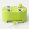 Brinquedo Divertido 3 em 1 Casa de Queijo para Gatos: Jogo de Bater no Toupeira, Varinha com Pena Giratória, Suprimentos para Pets