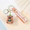 Chaveiro Popular de Capivara, Porta-Moedas Fofo, Pingente de Boneco para Carro, Chaveiro da Série Desenho Animado de Capivara