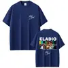 Camiseta Gráfica de Álbum do Rapper Eladio Carrion para Homens e Mulheres Moda Hip-Hop Tendência Música