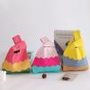 Cor de Contraste Atacado Bolsa de Tricô Bolsa de Pulso Bolsa Tote Bolsa de Mão Bolsa de Tricô Bolsa Feminina Bolsa de Tricô Vazada Tecida Pequena Quadrada