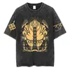 Camiseta Lavada Retro 33 Expacim 33 de Juego Claire Obscur para Hombres y Mujeres Casual Algodón Oversize de Alta Calidad