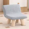 Silla pequeña para el hogar con respaldo, taburete pequeño de madera maciza, asiento bajo pequeño para sala de estar, taburete bajo resistente y duradero, reposapiés para niños