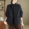 Fotos reales de la nueva colección de invierno: chaqueta acolchada chic, de un solo botón, a la moda, rejuvenecedora y de color liso simple