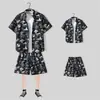 Camisa floral de manga corta, Ropa de playa de Hainan, Estilo hawaiano de Sanya, Conjunto de pantalones cortos finos de verano para hombre y pareja de viaje a Tailandia