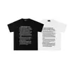 Erd Melancólico Rico Segunda Generación Estampado de Letras Viejo Holgado Retro Vintage Camiseta de Manga Corta para Hombre y Mujer Tendencia Verano