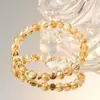 Duba Chun2026 Novo Design Pulseira de Cristal para Atrair Riqueza, Joia de Pulseira de Cristal Amarelo Natural