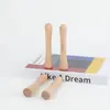 Manija de madera maciza de fábrica herrajes manija especial de madera de loto manija de madera maciza madera de haya agujero pasante manija de madera