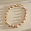 Pendientes y collares de perlas transfronterizos europeos y americanos, cadenas para la clavícula de estilo corte vintage, cadenas para la clavícula de lujo ligero y de alta gama, accesorios para el cuello vintage