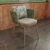 Restaurante de Té Mesas y Sillas Tejidas con Cuerda Hechas a Medida, Estilo Diseñador, Lujo Ligero, Bar Musical para Comer en Hotel de Alta Gama, Sofás de Cabina de Madera Maciza