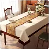 Toalha de Mesa Estilo Americano Impermeável à Prova de Óleo Sem Lavagem Anti-Escaldante PVC Base de Mesa Leve Luxo Sensação de Alto Padrão Protetor de Mesa de Centro