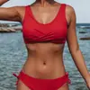 Nuevo bikini Amazon AliExpress europeo y americano en stock sexy multicolor bikini de tiras con nudo traje de baño para mujer